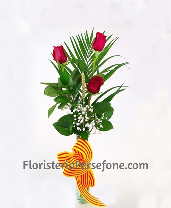 Ramo 3 Rosas Rojas Sant Jordi | Floristería Sant Jordi